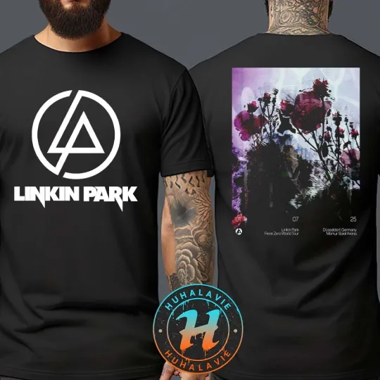 Discover Linkin Park Dusseldorf Germany Tour 2025 Double Sided T-Shirt by Frank