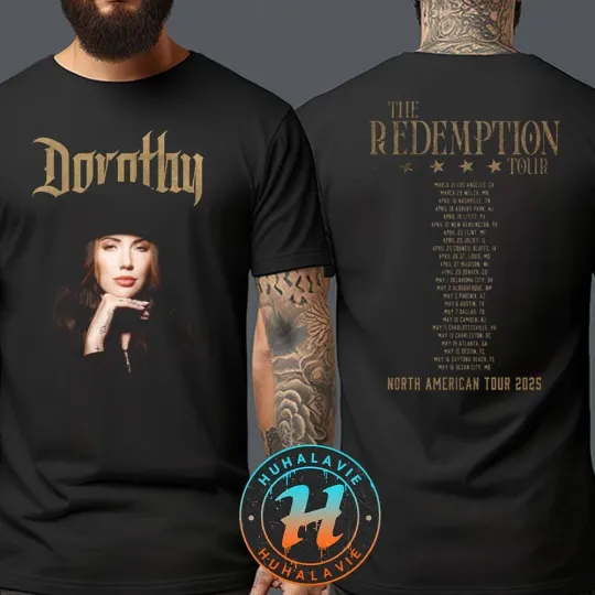 Discover Dorothy The Redemption Tour 2025 North America Two Sided T-Shirt