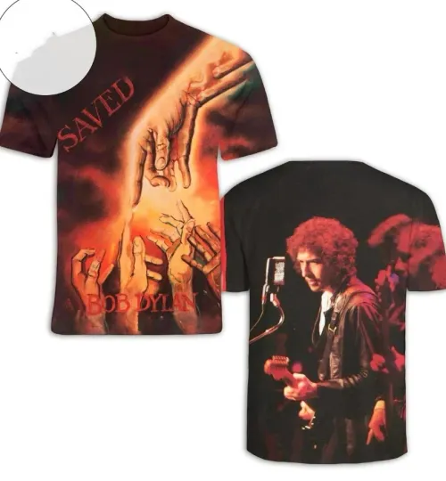 Discover Bob Dylan Saved Album Cover 3D T-Shirt AOP