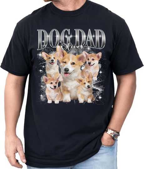Discover Personalized Dog Dad Dog Mom T-Shirt - Custom Shirt