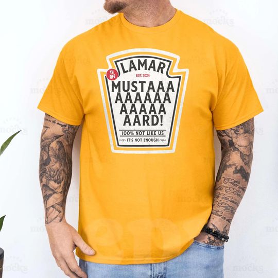Discover Gold Lamar MUSTARD Shirt, Hip Hop Merch, Gifts for Lamar Fans