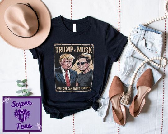 Discover Only One Can Tweet Tonight Shirt, Trump vs Musk Shirt, Elon vs Trump Debate Shirt