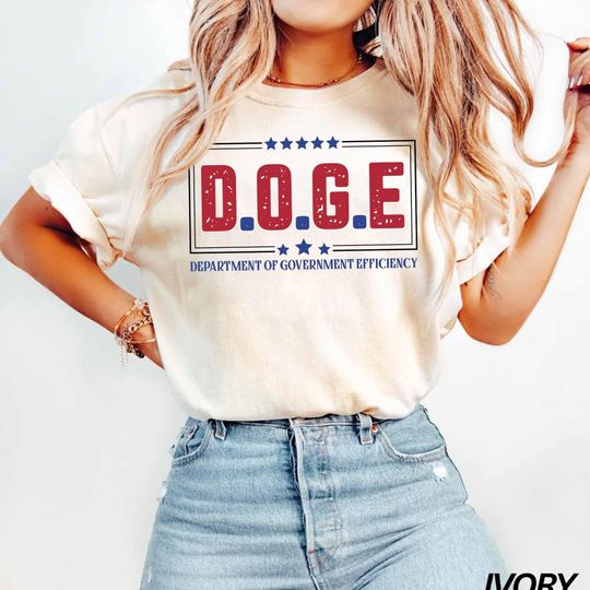 Discover D.O.G.E Department of Government Efficiency T-Shirt, Funny Elon Musk Tee