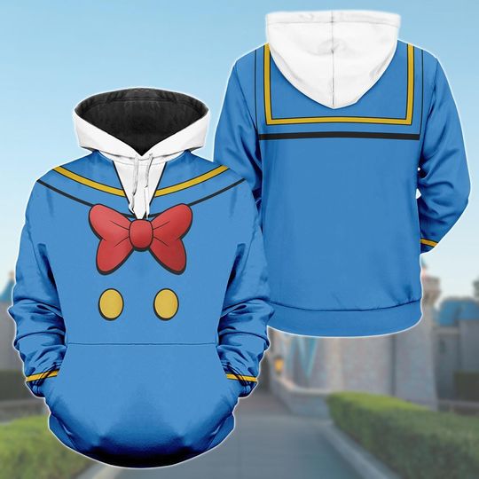 Discover Donald Duckk Costume Hoodie, Disneyyy Duck Cosplay 3D Hoodie