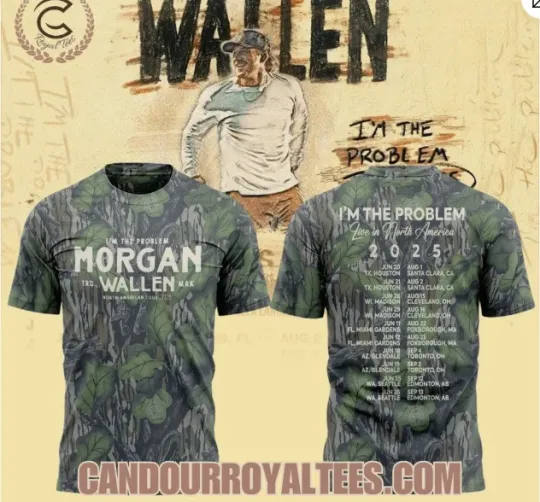 Discover Wallen Western X Houston Texan Tour 2025 Camo 3D T-Shirt