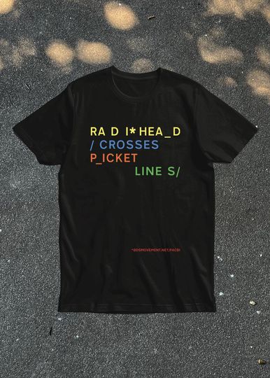 Discover Radiohead Crosses Picket Lines t-shirt