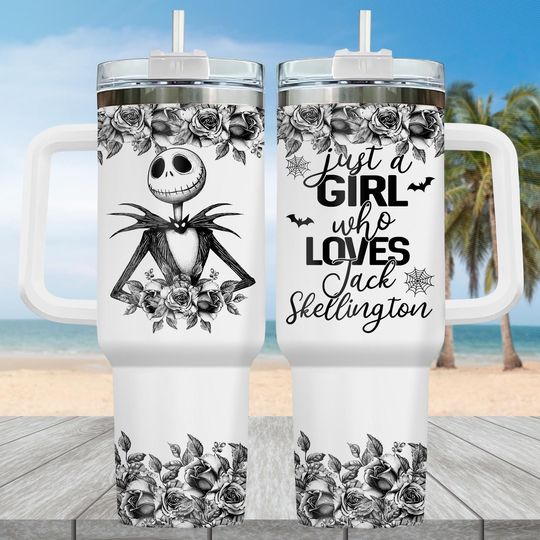 Discover Jackk Skellingtonn 40oz Tumbler, Nightmare Before Christmas Cup, Spooky Halloween Drinkware, Tim Burton Fan Gift, Pumpkin King Tumbler