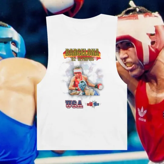 Discover Olmpics Oscar De La Hoya Boxing Unisex Barnard Tank Gym Fighter Retro USA