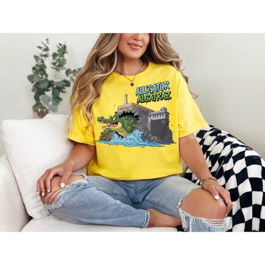 Discover Alligator Alcatraz T-Shirt  Swamp Prison Meme Tee, Florida Urban Legend Graphic