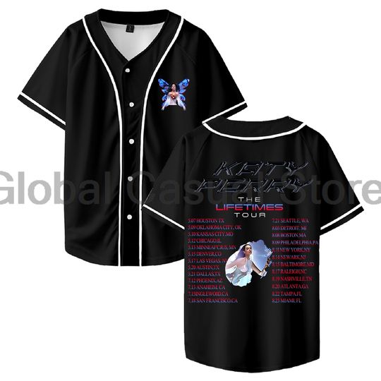Discover Katy Perry The Lifetimes Tour 2025 Jersey Baseball