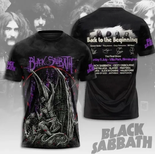 Discover Black Sabbath 3D Tshirt Tour 2025 Shirt Best Gift For Fan New Shirt