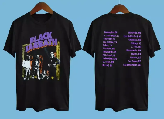 Discover Rare Black Sabbath 1997 Tour 2 Side Black Shirt