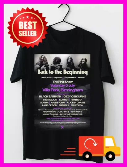Discover Black Sabbath Back To The Beginning 2025 T-Shirt