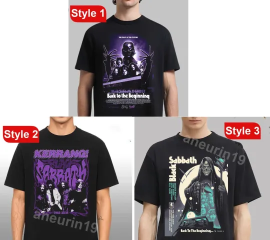 Discover Black Sabbath x Ghost Back To The Beginning The Final Show 2025 T-Shirt