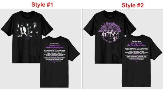 Discover BLACK SABBATH 'BACK TO THE BEGINNING 2025 Black T-Shirt