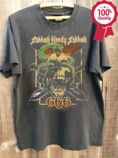Discover Black Sabbath Bloody Sabbath Charcoal Short Sleeve Unisex T- shirt Men Women