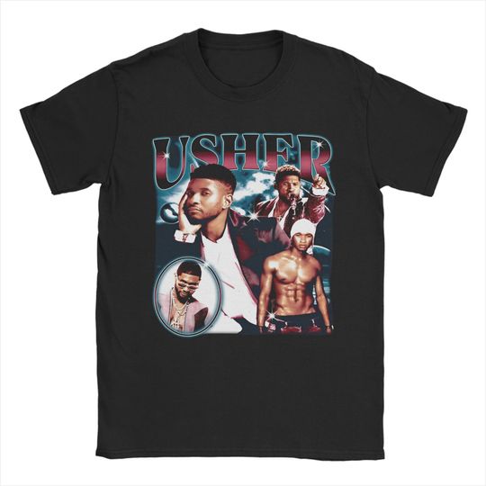 Discover Usher Past, Present - Future 2024 Tour Bootleg Vintage T-Shirt