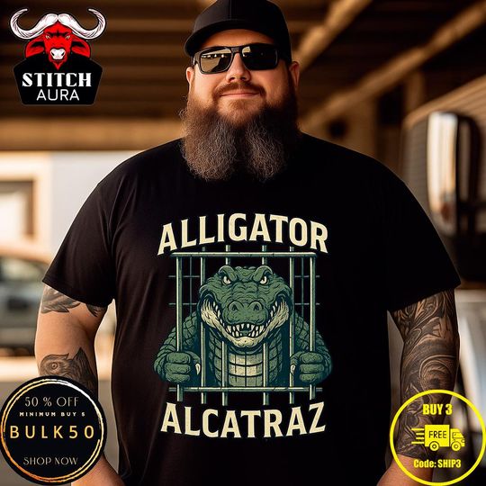 Discover Alligator Alcatraz Meme Shirt Gift For Man,Republican Shirt
