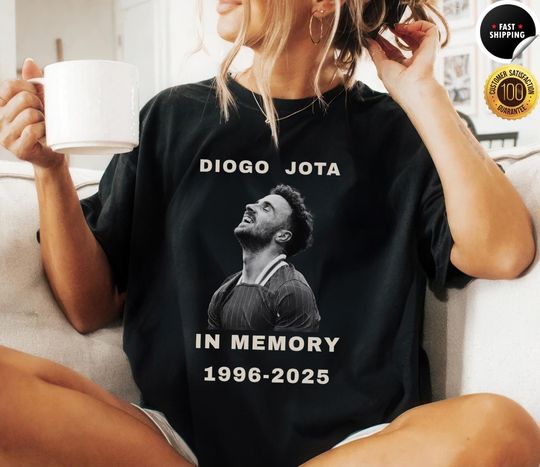 Discover RIP Diogo Jota Tribute, Fallen Soccer Hero  tee, In Loving Memory of Football Legend Shirt
