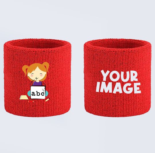 Discover Custom Text, Design, Image Applied SWEAT WRISTBANDS, Customized Wristbands