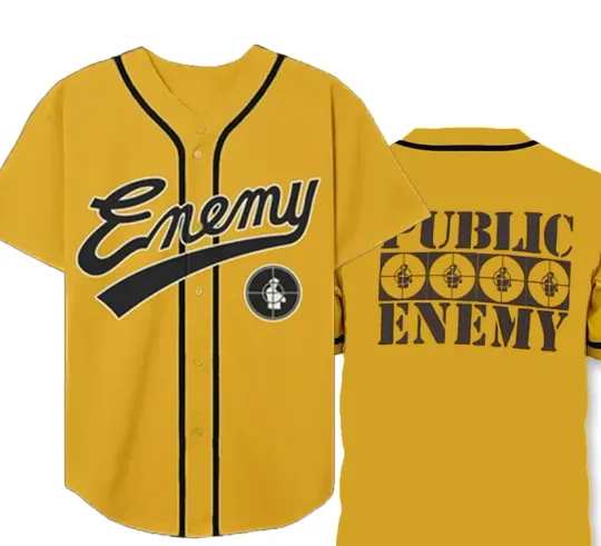 Discover Public Enemy Baseball Jersey - Band Collection Gift
