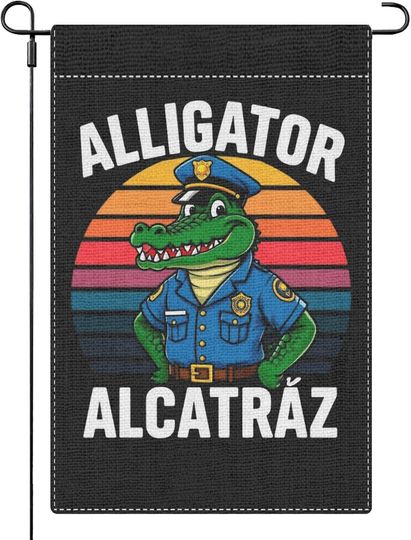 Discover Alligator Alcatraz Garden Flag Vintage Banner Outside House