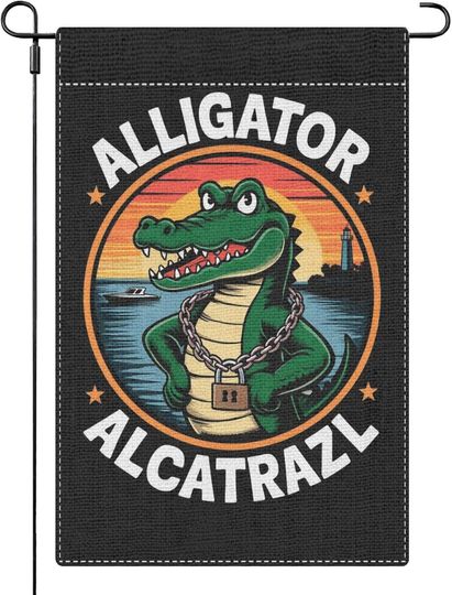 Discover Alligator Alcatraz Garden Flag Hilarious Banner For Room