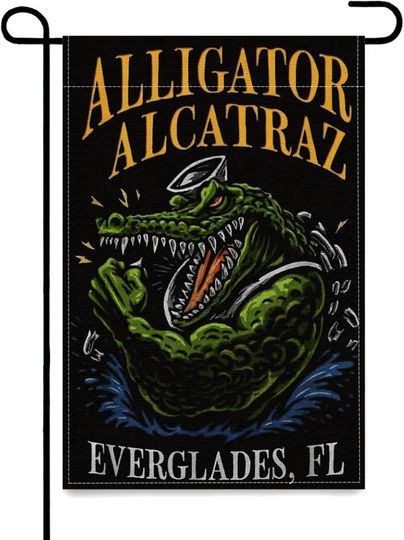 Discover Alligator Alcatraz Funny Garden Flag Yard Flags, Double Sided Small Mini Yard Outdoor