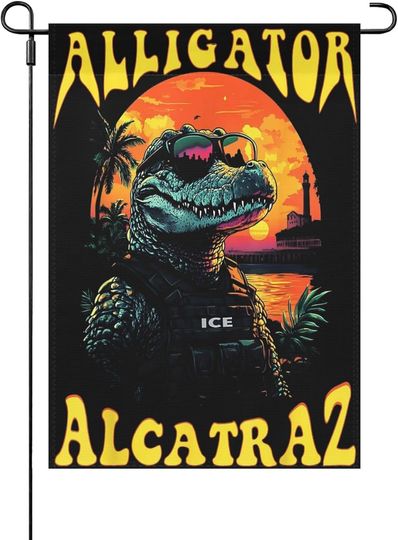 Discover Meme Alligator Alcatraz Alligator Alcatraz Garden Flag Funny