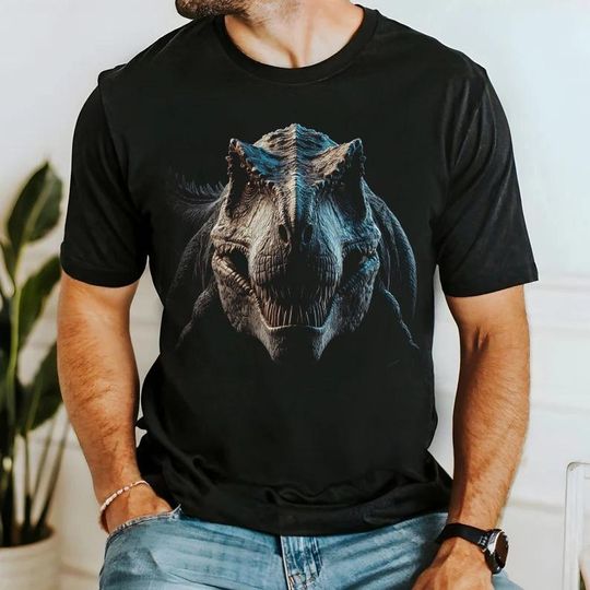 Discover Wild Dinosaur Face Beach T-shirt