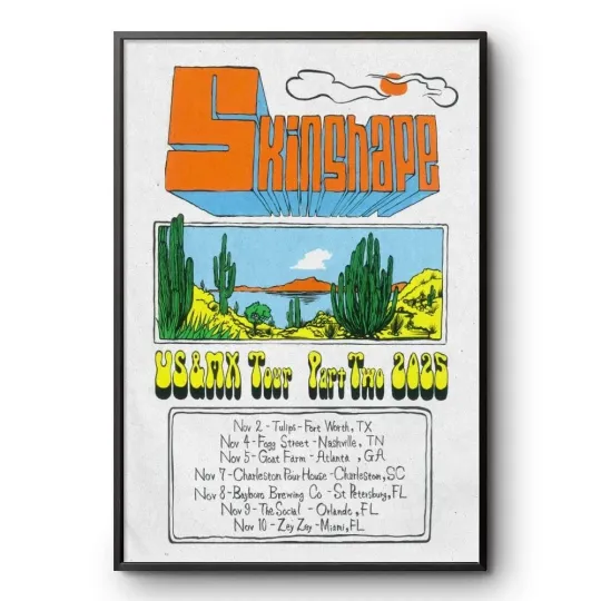 Discover 2025 Skinshape US and MX 2025 Tour Poster