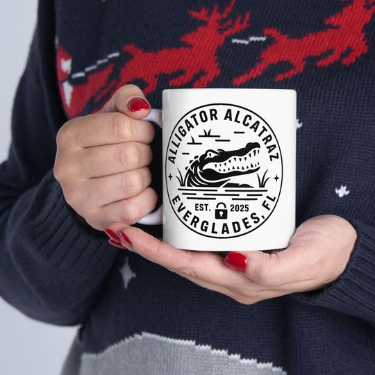 Discover Alligator Alcatraz Mug, President Trump 4547ump Memes Gift