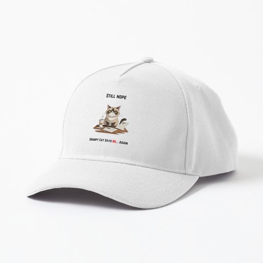 Discover Grumpy Cat Says No Again - Classic Meme Baseball Cap