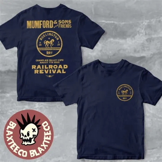 Discover Mumford & Sons 2025 Railroad Tour Burlington T-Shirt