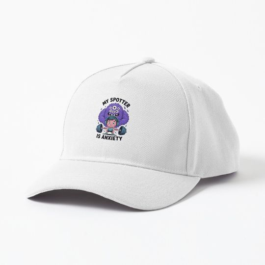 Discover Funny Gym Anxiety Monster Spotter Cap