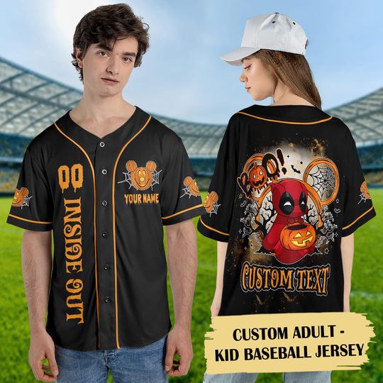 Discover Personalized Deadpooll Halloween Baseball Jersey