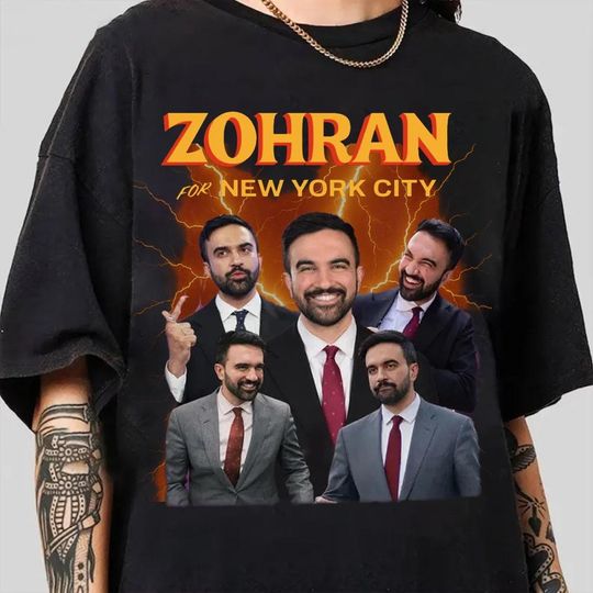 Discover Mayor Mamdani 2025 T-Shirt, NYCs First Muslim Mayor, Vote Zohran Rank Zohran Tee