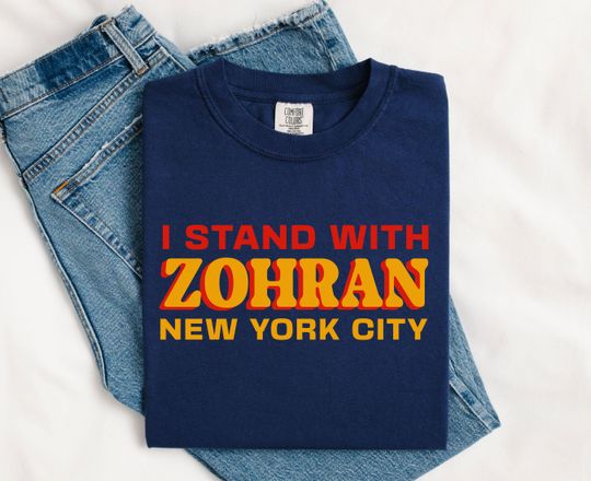 Discover I Stand With Zohran Mamdani Mayor New York Shirt, Mamdani for Mayor Tee
