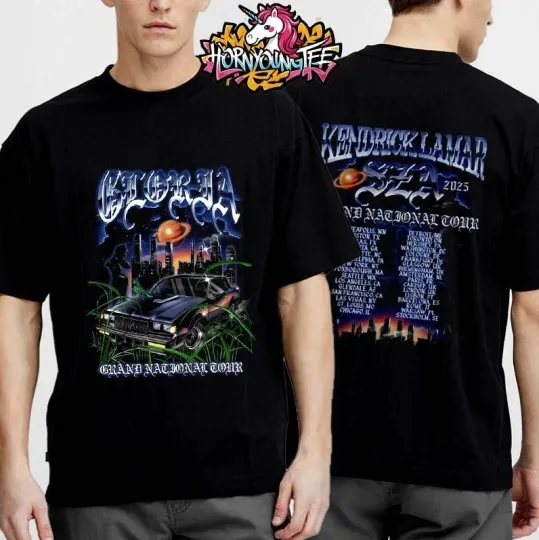 Discover Kendrick Lamar SZA Poster Grand National Tour 2025 Gloria Concert T-Shirt