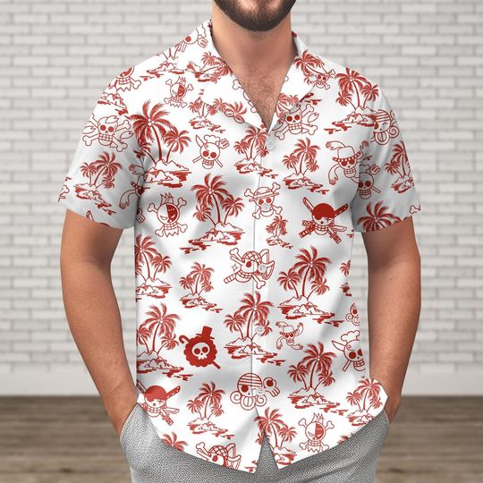 Discover Anime Hawaiian Shirt, Manga Button Shirt, Cartoon Hawaii Shirt