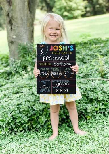 Discover First Day of School Sign | Last Day of School Sig
