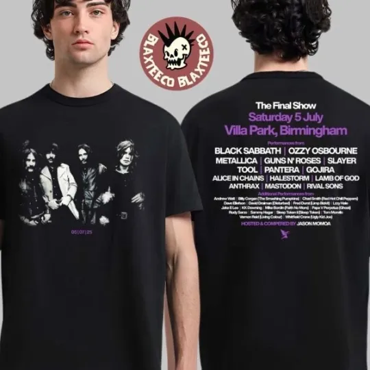 Discover Black Sabbath And Ozzy Osbourne Back To The Beginning Merch With Lineup T-Shirt