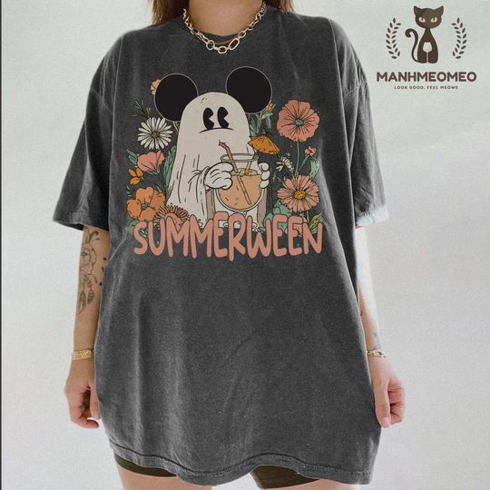 Discover Mickeyy Ghost Summer Halloween Shirt, Halloween Cocktail Summer Shirt