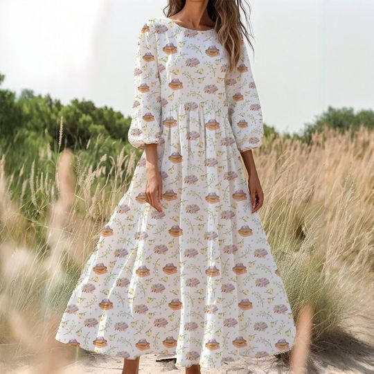 Discover Beautiful Book Prints! All-Over Print Women's Long Sleeve Dress