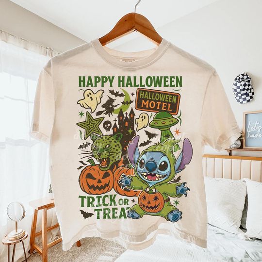 Discover Stitchh Halloween Shirt, Halloween Shirt, Spooky Season, Spooky Vibes Shirt