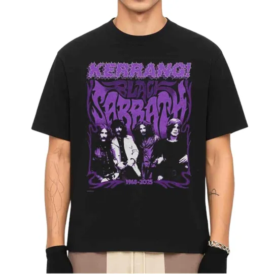 Discover Black Sabbath x Kerrang 1968-2025 Back To The Beginning Tour 2025 T-shirt