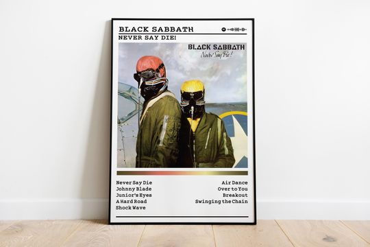 Discover Black Sabbath Poster Print | Never Say Die! Album Poster | Music Poster | Album Cover Poster | Wall Decor | Music Gift