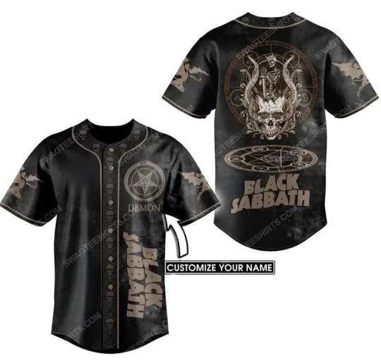 Discover Custom Black Sabbath Rock Band All Over Print Baseball Jersey