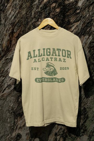 Discover Alligator Alcatraz Shirt, Unisex T-shirt, Vintage Gator Gift Tshirt, Florida Everglades