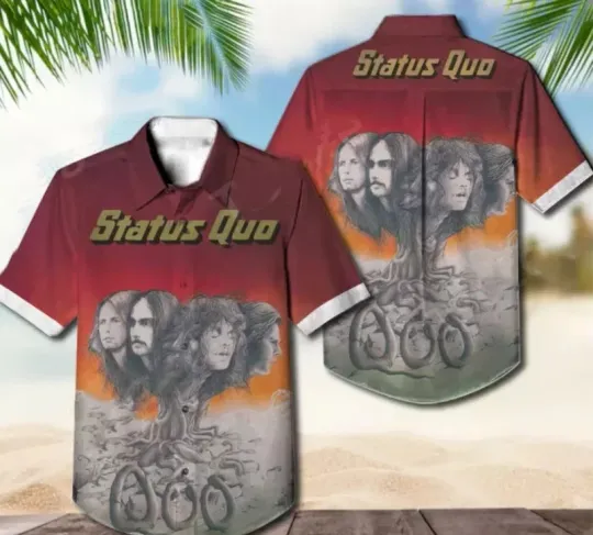 Discover Status Quo Quo Album Cover Hawaiian Shirt
